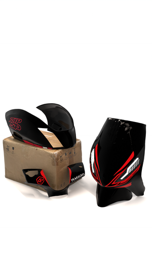 Fracture - Stickerset Piaggio Zip (Orginele Kappen) volledige stickerset stickerset - Zip Graphicz