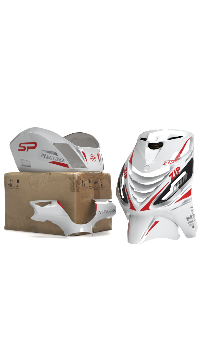 Sporty Design Revamp - Set di adesivi Piaggio Zip Volledige Stickersset stickerset - Zip Graphicz