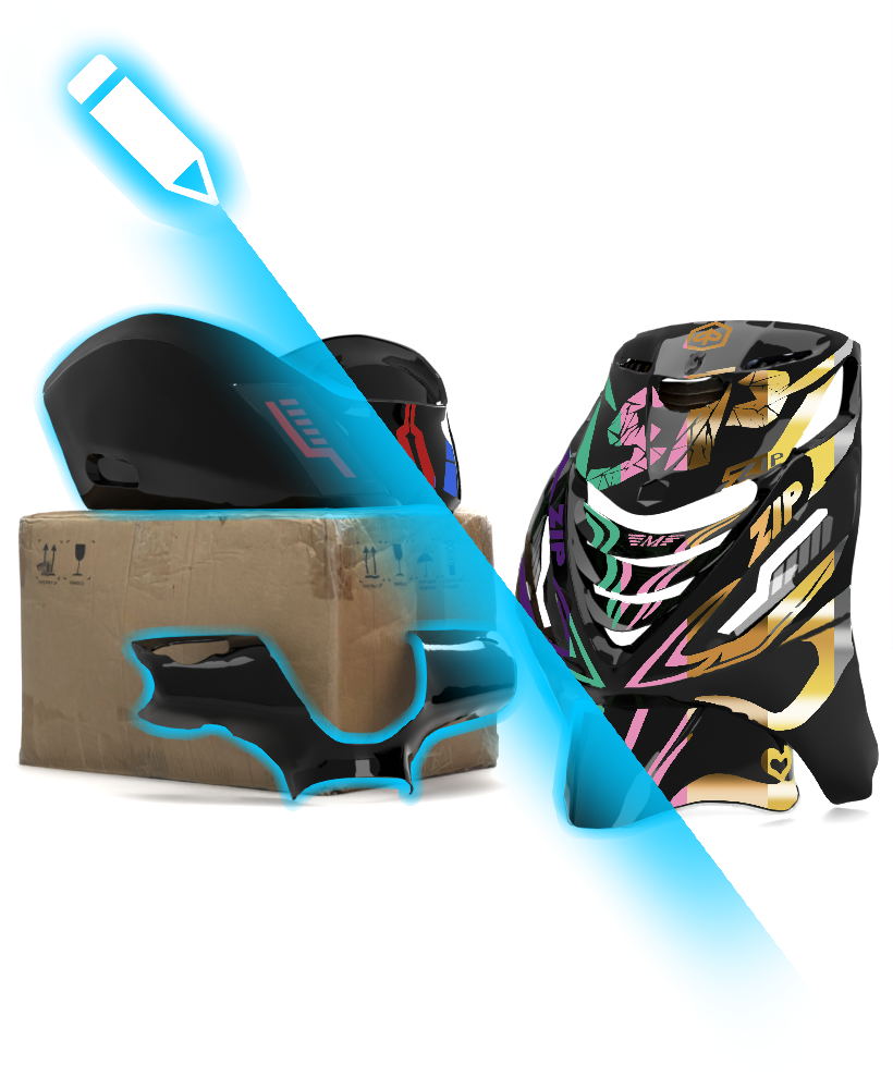 Full Custom Graphics Kit - Piaggio Zip SP – Zip Graphicz