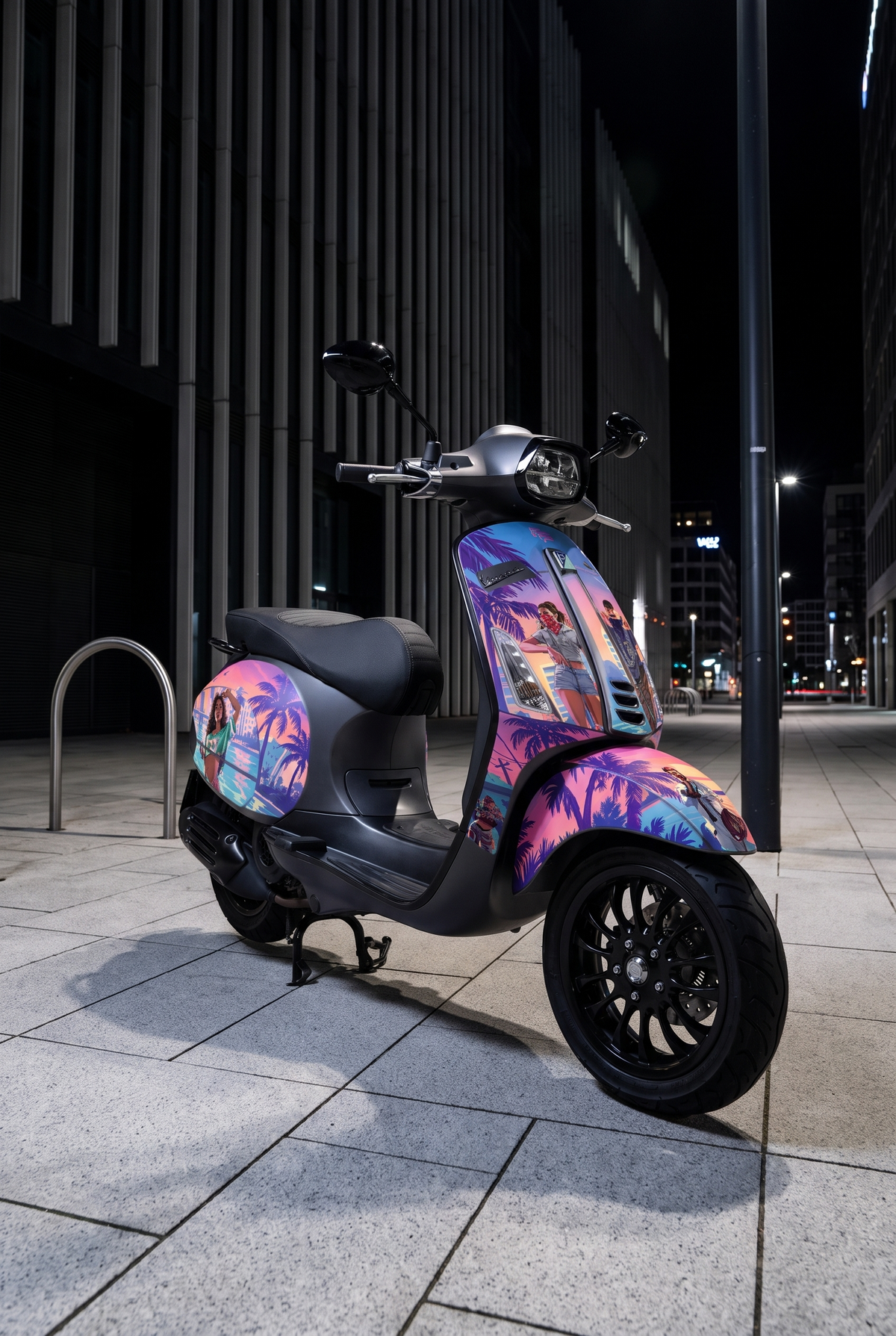 Neon Drive stickerset voor Vespa Sprint – productfoto