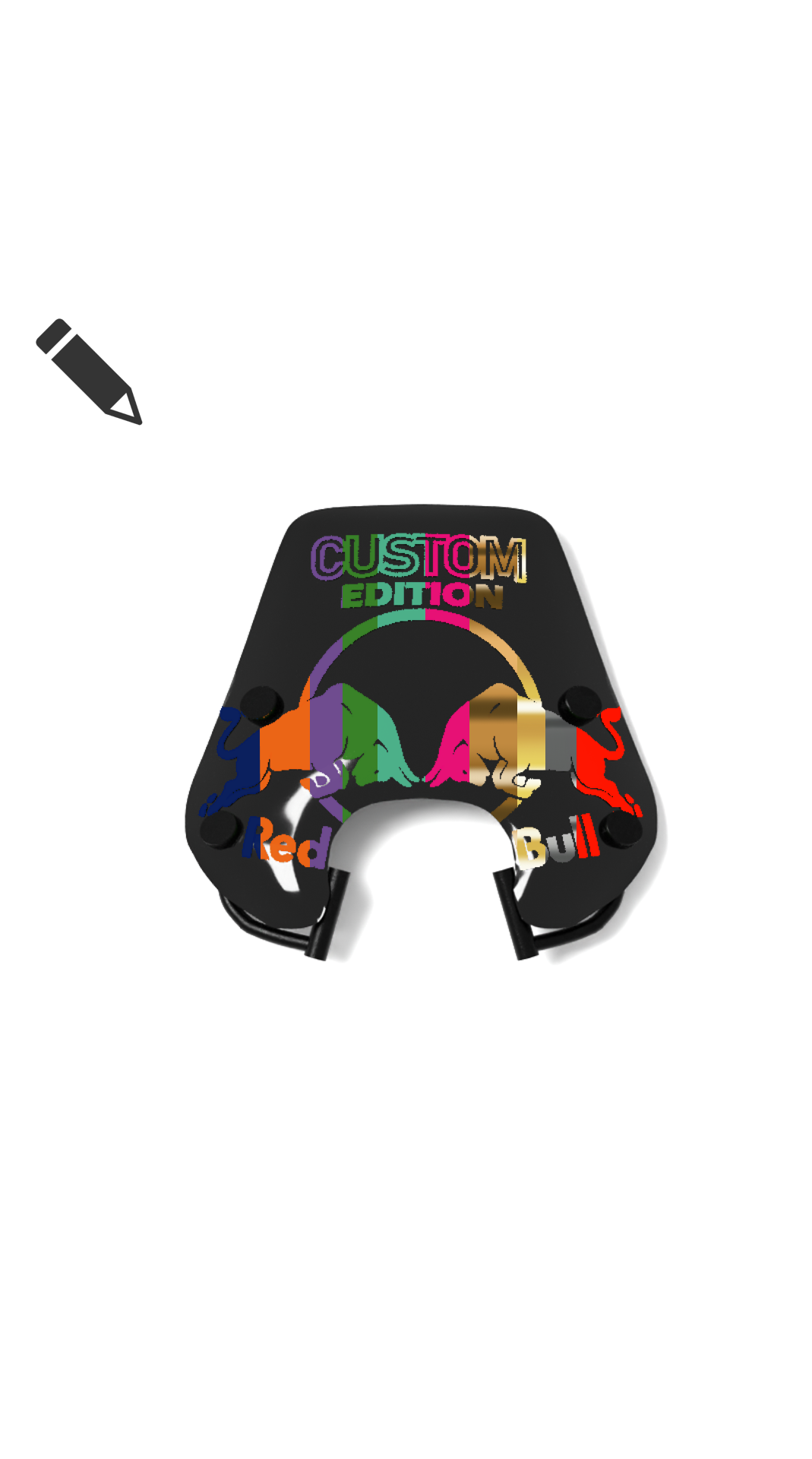 Red Bull Custom Edition - Zip Laag Windscherm Stickers silver stickerset - Zip Graphicz