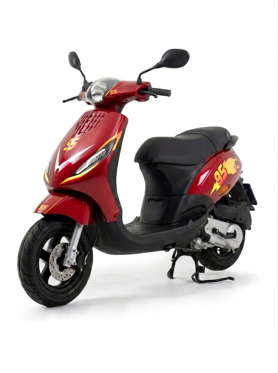 Lightning Mc Queen ''Cars'' - Piaggio Zip Graphics Kit (Original Plastics)