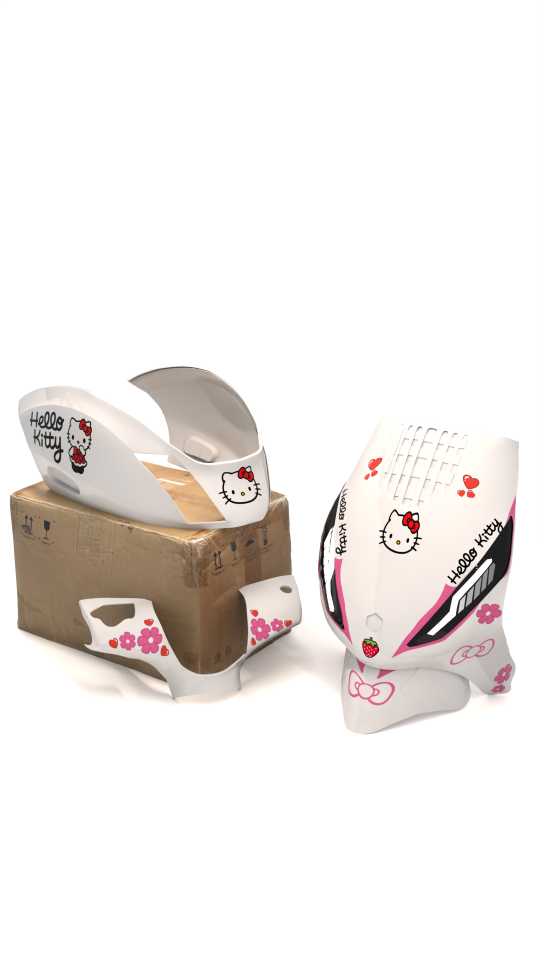 Hello Kitty - Stickerset Piaggio Zip (Orginele Kappen) volledig stickerset - Zip Graphicz