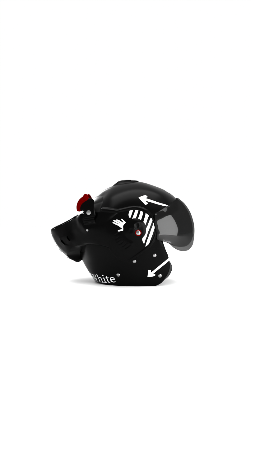 boxer v8 motorcycle helmet Off White