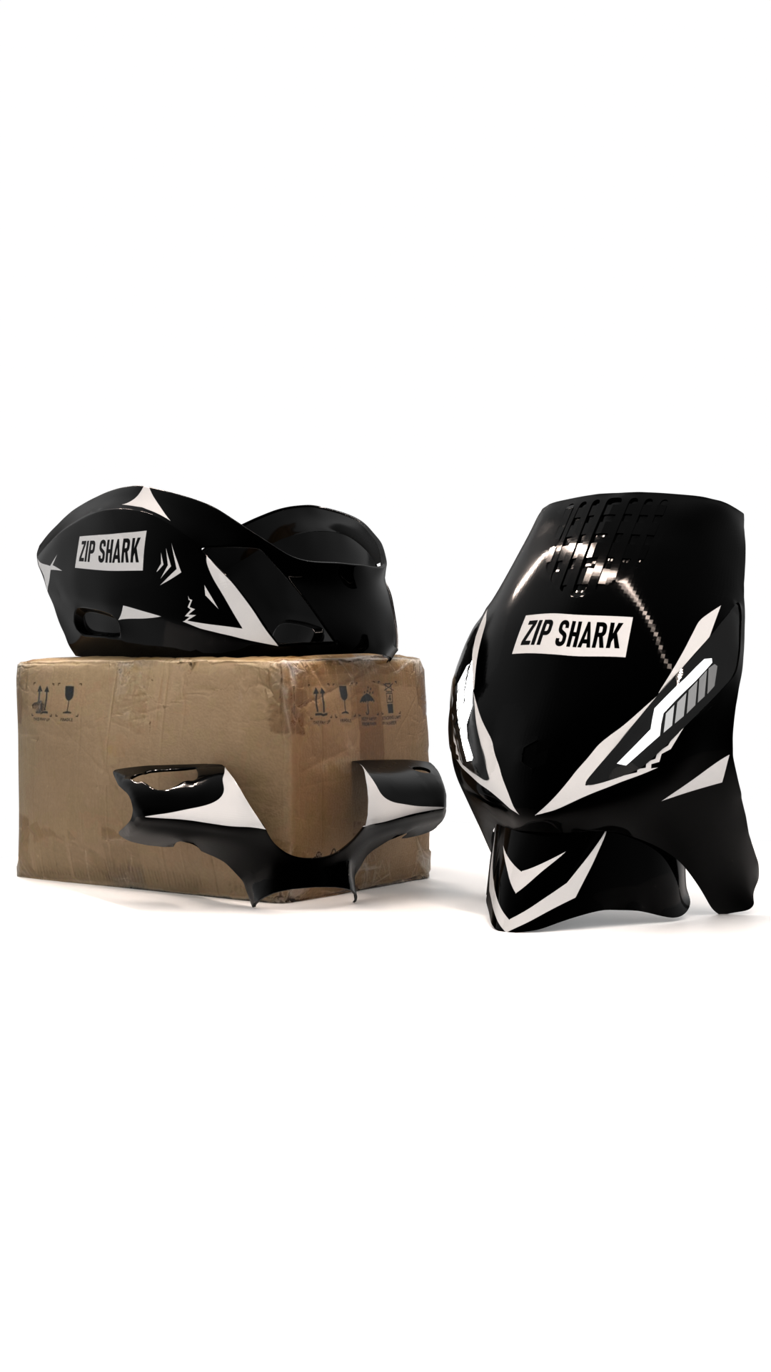 ''Gym Shark'' - Piaggio Zip Graphics Kit (Original Plastics)