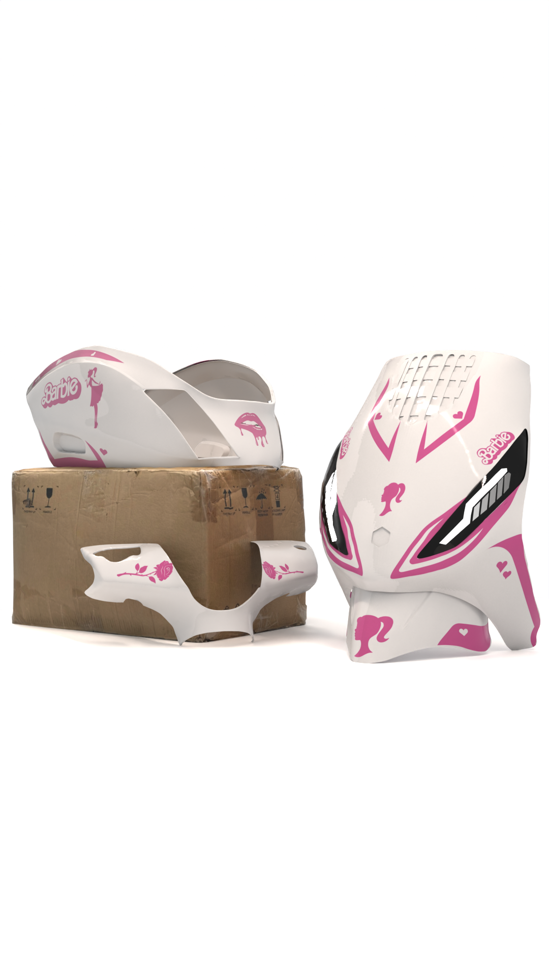 Barbie  - Stickerset Piaggio Zip (Orginele Kappen) volledig stickerset - Zip Graphicz