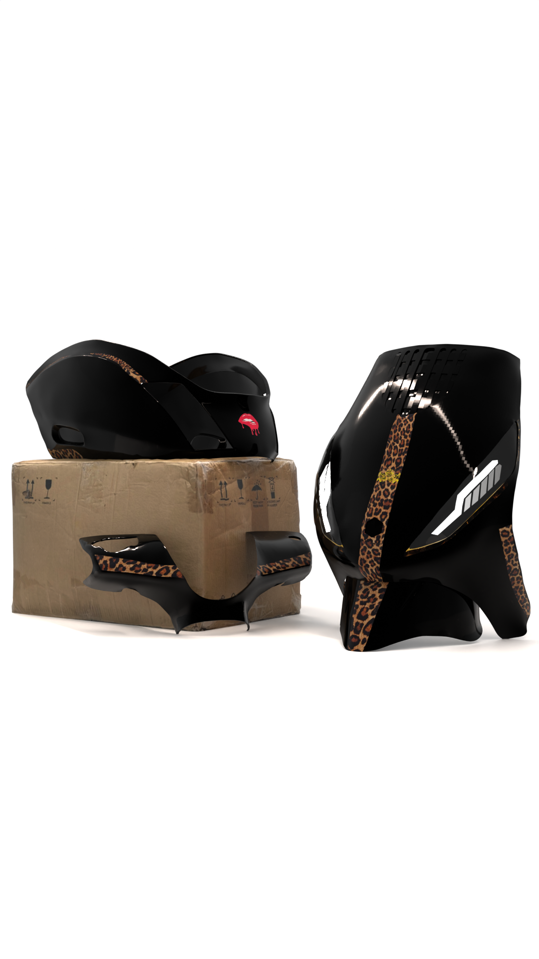 Panter print - Piaggio Zip Graphics Kit (Original Plastics)