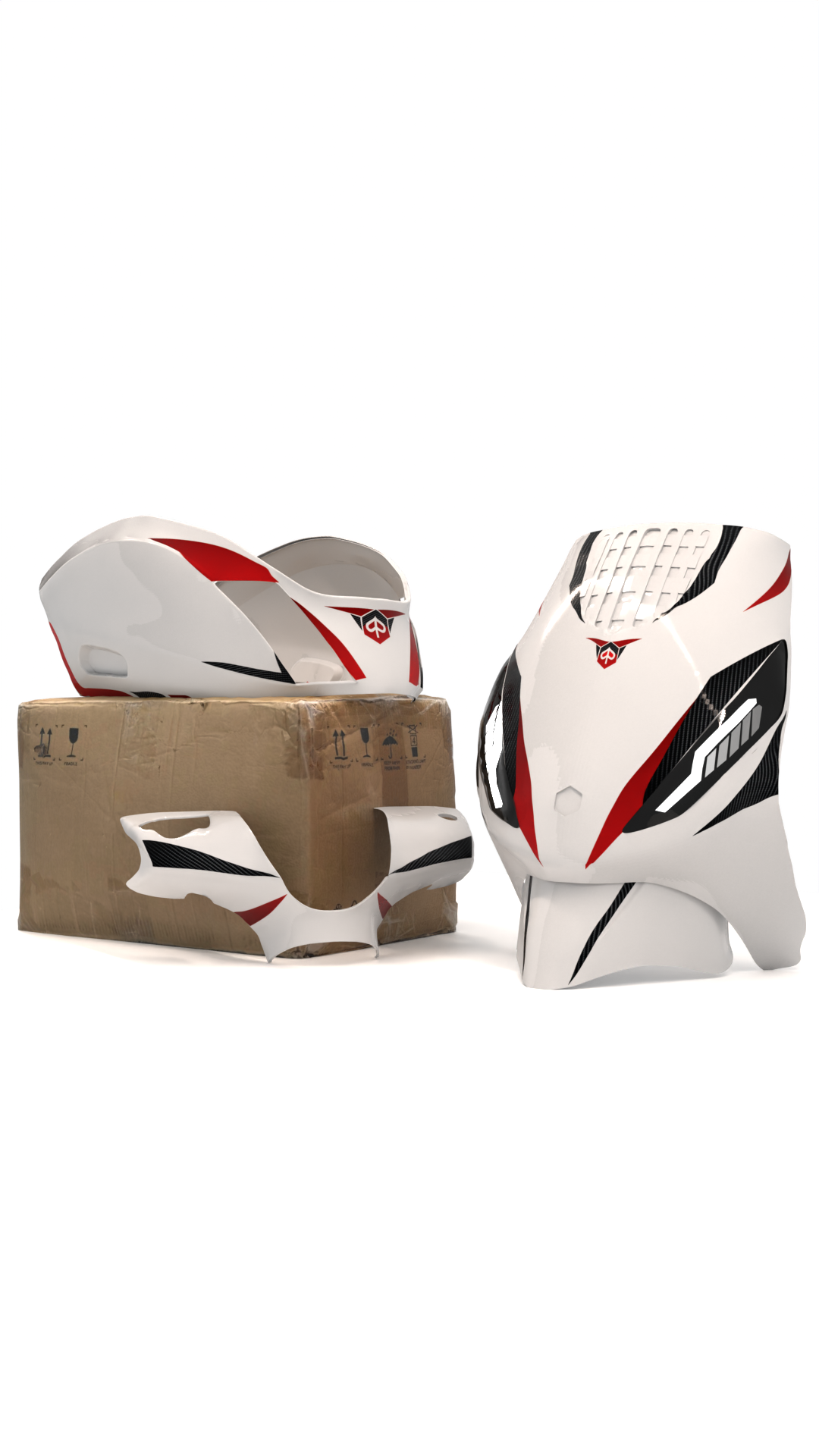 Carbon - Stickerset Piaggio Zip (Orginele Kappen) Volledige Stickerset stickerset - Zip Graphicz