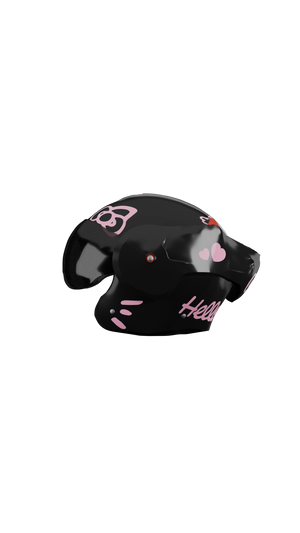 Hello Kitty - Boxer helm Stickerset white stickerset - Zip Graphicz