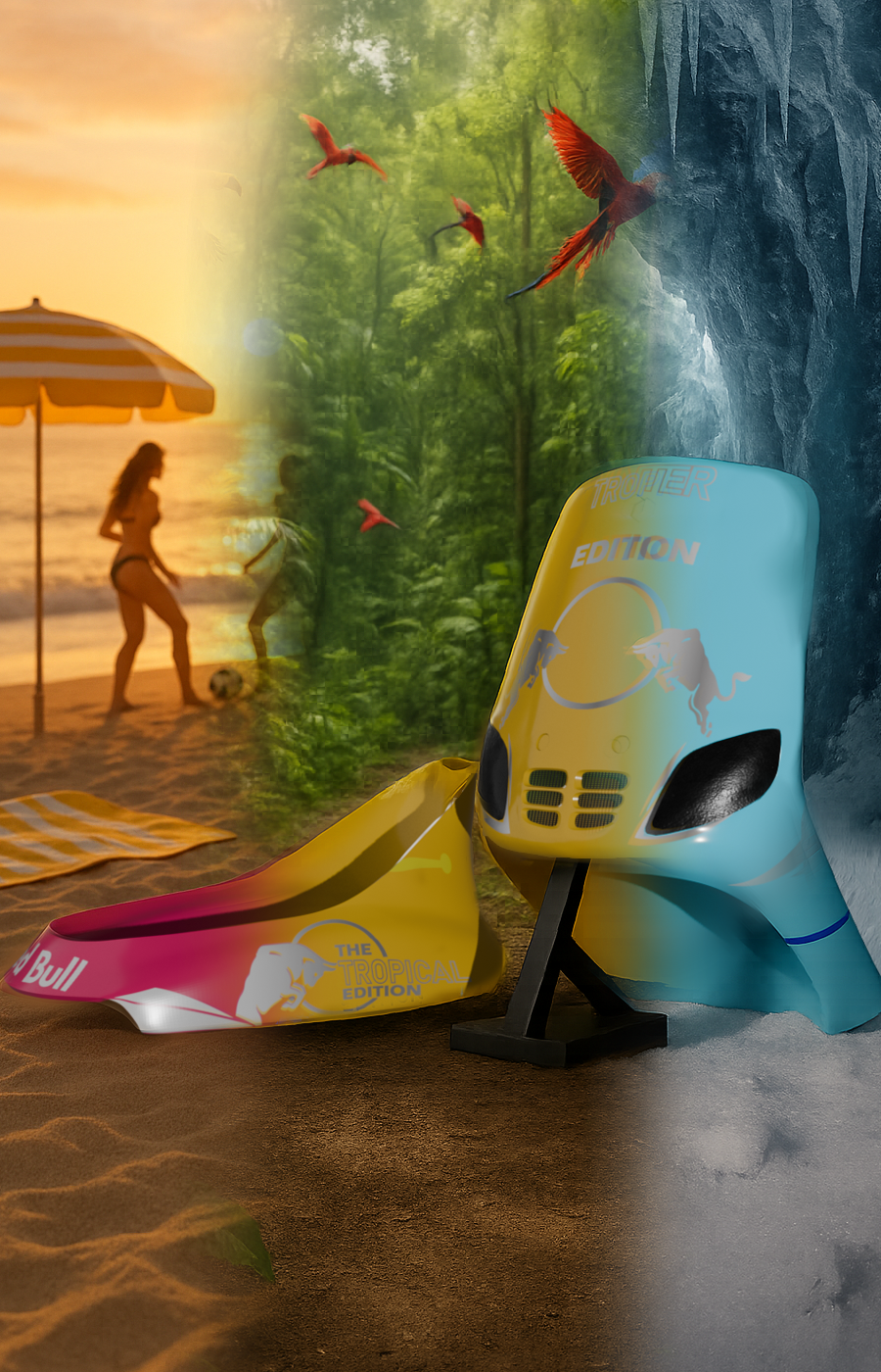 Red Bull Special Editions V1 - Type 3 Stickersets blue edition stickerset - Zip Graphicz