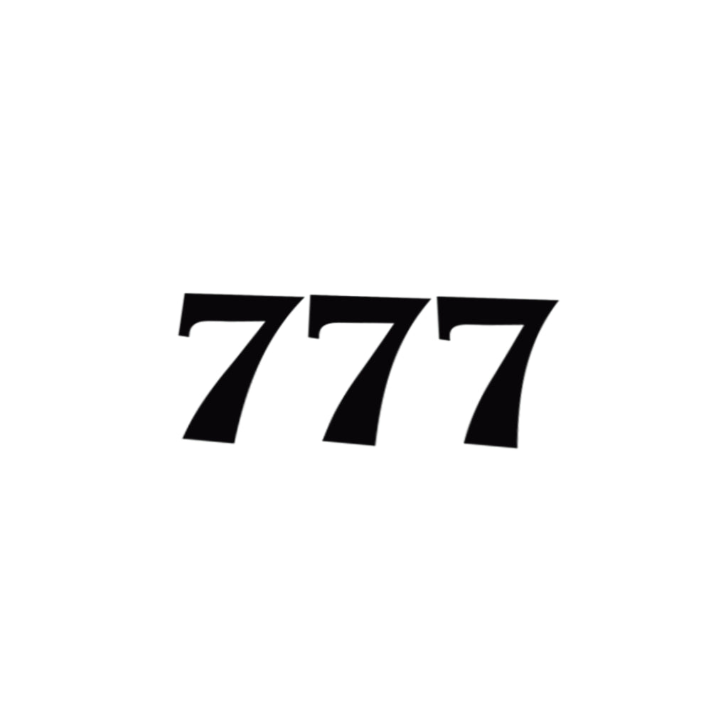 777 Lucky Numbers - Universal Sticker