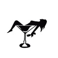 Martini Glass Woman - Universal Sticker