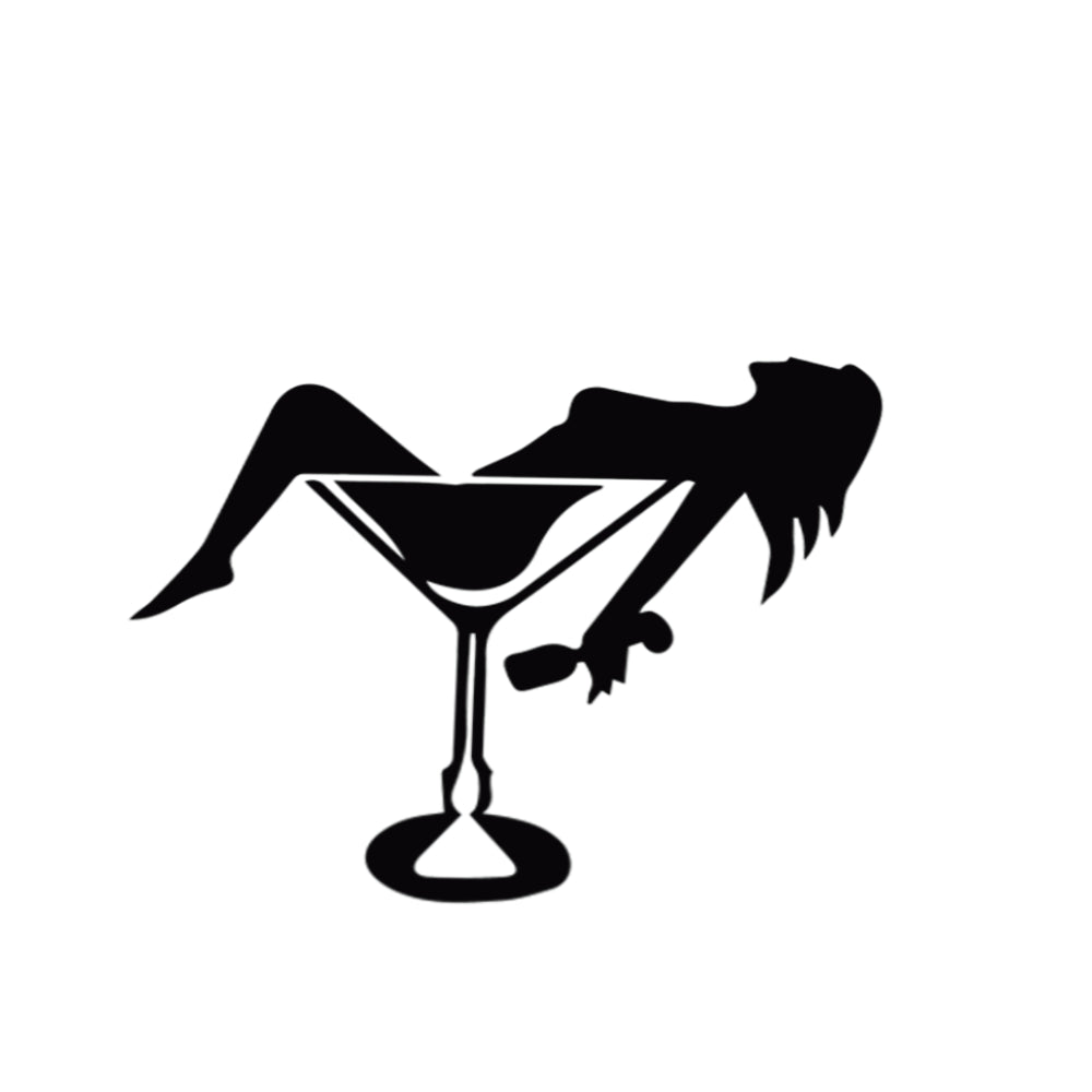 Martini Glass Woman - Universal Sticker