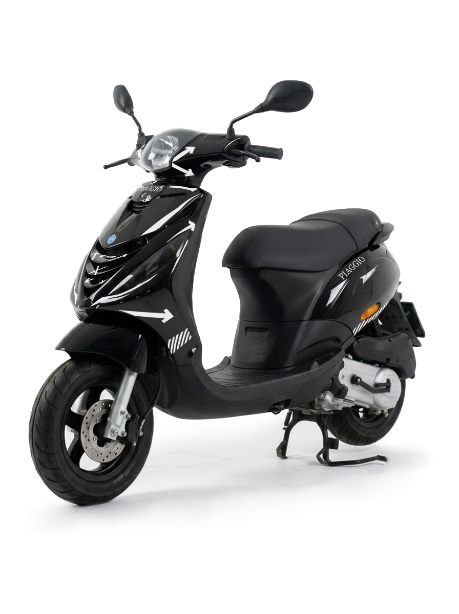 Off White - Piaggio Zip Graphics Kit