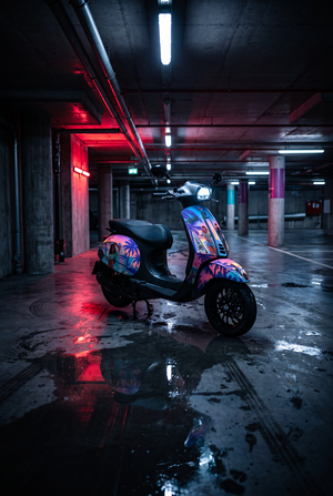 Neon Drive stickerset voor Vespa Sprint – productfoto